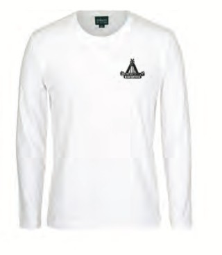 HCC Long Sleeve Cotton Tee:White